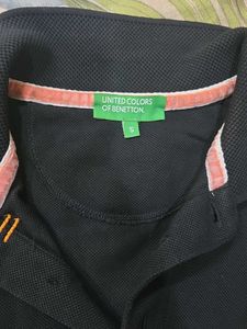 Black United Colors of Benetton Polo Shirt