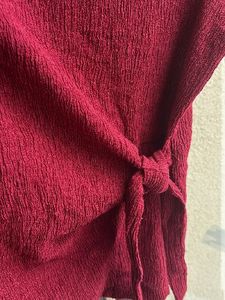 Textured Tie-Waist Top