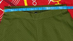 Stylish Olive Green Palazzos with Subtle Print