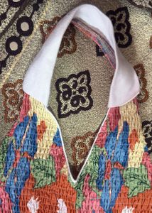 Vibrant Smocked Floral Halter Top