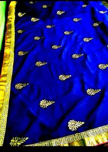 Royal Blue Saree(Completely New)
