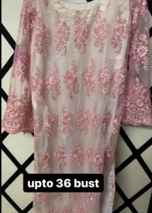 Heavy Embroidered Pink 🩷 Kurta