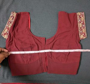 Maroon Embroidered Blouse