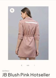 Chic Blush Pink Utility Dress