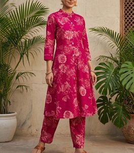 Kurta Palazzo Set-Rose