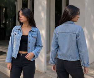 Light Wash Distressed Denim Jacket