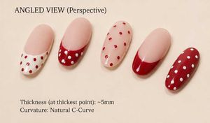 Cute Polka Dot Handmade Nails 💅♥️.(CUSTOMIZABLE)