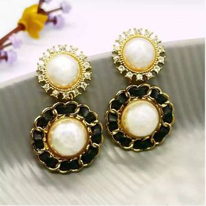 Elegant Pearl &amp; Gold Dangle Earrings
