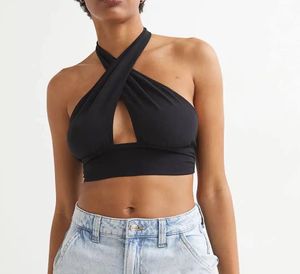 🖤H&amp;M Backless Halter Neck Tie Top
