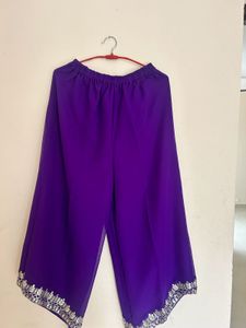 Elegant Purple Embroidered Suit Set