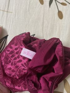 Lace Trimmed Purple Panties Set