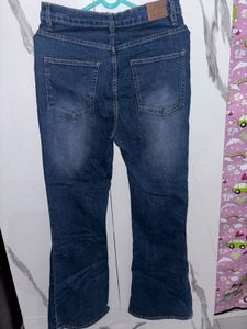 Light Blue Short Sleeve Button-Up Shirt And Dark B
