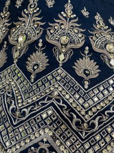 Elegant Navy Blue Embroidered Kurti