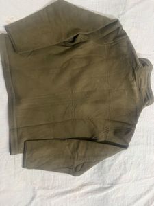 Olive Green Zip-Up Jacket