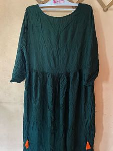 Embroidered Green Anarkali Kurta