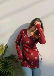 Floral Print Cotton Kurta