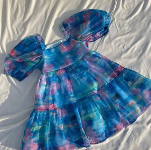 Boho Tiered Print Mini Dress