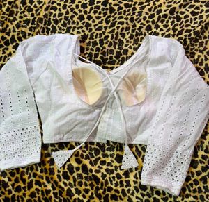 White Embroidered Blouse