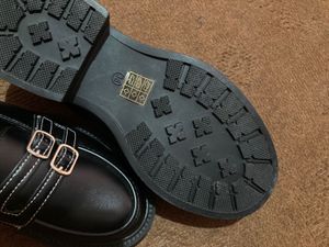 Truffle collectionLeather Double Buckle Loafers