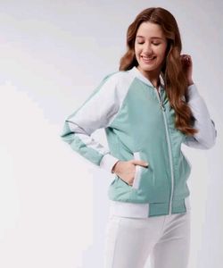 Stylish Two-Tone Bomber Jacket