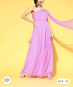 Elegant Lavender One-Shoulder Maxi Dress