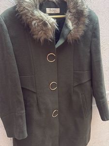 Fur Collar Olive Green 🧥 coat