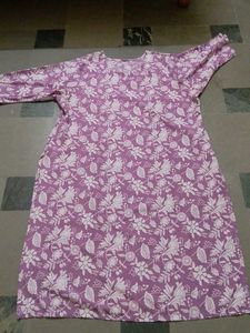 Purple Floral Print Kurta