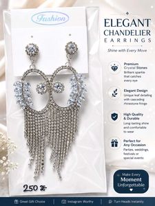 Sparkling Oval Dangle Earrings