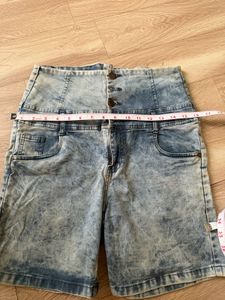 Ultra High Waisted Denim Shorts