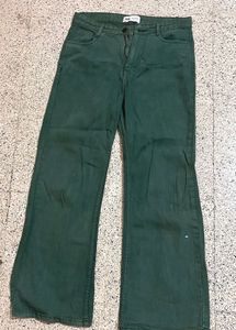 Zara Green Wide Leg Pants