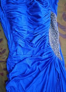 Royal Blue Ruched Gown