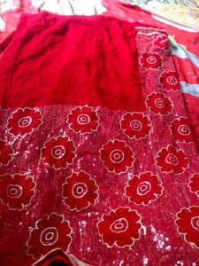 Heavy Multi Sequence Work Saree