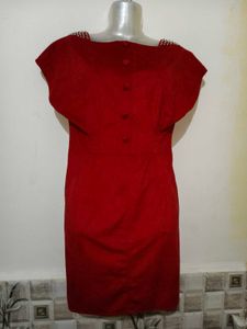 Chic Red Button-Up Mini Dress
