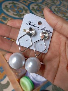 Sparkling Pearl Drop Earrings