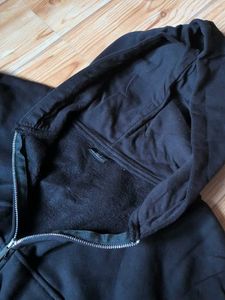 Black Cropped Zip-Up Hoodie size small to xs