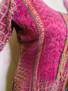 Rose Color 3 Pec Cotton Suit