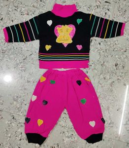 Cute Bear Print Sweater and Pants Set