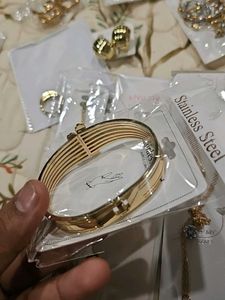 Elegant Stainless Steel Bangle Bracelet
