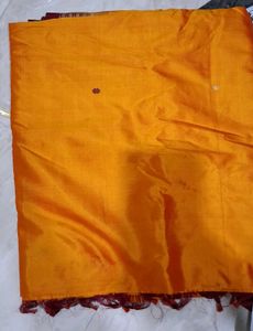New Elegant Yellow Silk Saree