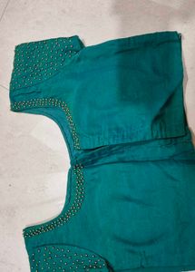 Golden Yellow And rama green Saree