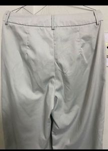 SAVANA Light Gray Wide Leg Trousers