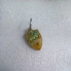 6 Pre-made Pet ID Tags (vintage look)