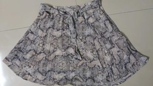 Chic Snake Print High-Low Dress and short skirt