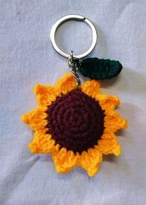 Crochet Flower Keychains