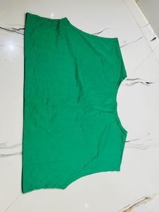 Green Graphic Print Sleeveless jersey