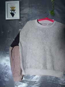 American eagle Cozy Colorblock Sherpa Sweatshirt
