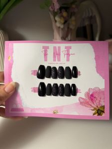 Black Glitter Press-On Nails