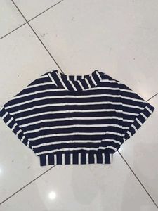 Striped Batwing Sleeve Top