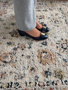Salvatore Ferragaom Navy Blue Patent Heels