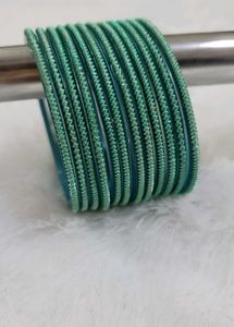 12 Stackable Teal Bangles